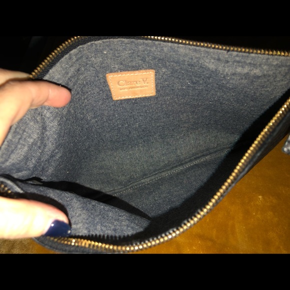 Clare Vivier Clutch Black Leather